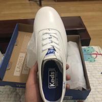 白色 35 Keds皮面薄底平底系带女士休闲韩版时尚学生潮流小白鞋