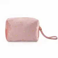 洛可可粉-八角化妆包 丝绒化妆包大容量多功能洗漱包收纳包袋女便携旅行手提简约高级感
