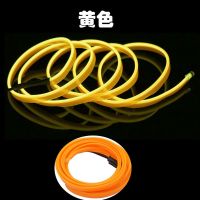 黄色 1米冷光线+12V接电驱动 免改装汽车LED氛围灯车内冷光线USB车载装饰气氛灯改装冷光灯条片