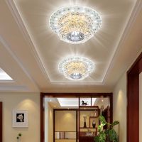 14厘米-9W-白光 暗装:需开孔5-10厘米之间 LED水晶过道灯走廊灯彩色玄关灯入户灯嵌入式吸顶灯现代简约灯具