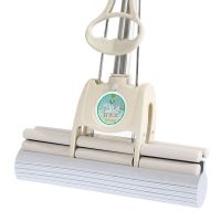 卡其色[加强加厚可伸缩] 双排27cm共1个原装头 好太太海棉拖把头免手洗家用吸水胶棉拖把懒人拖布干湿两用一拖净