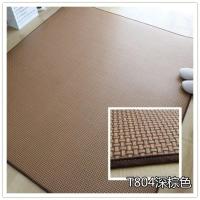 DT-深棕色 厚1.2厘米 40*40cm两件装 夏季藤编凉席地毯卧室地垫客厅加厚榻榻米垫床垫儿童游戏垫爬行垫