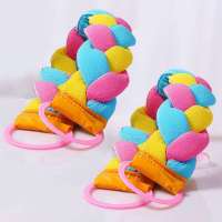 [麻花拉背]三股2条装 麻花拉背条长条拉背不疼强力去污细粗砂搓泥洗澡巾男女沐浴球花