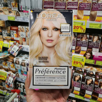 欧莱雅漂发剂8 俄罗斯欧莱雅preference漂发白金色 无氨漂发漂色剂染发膏漂白剂