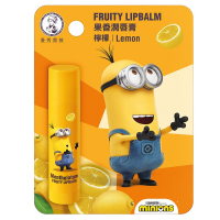 柠檬黄 柠檬味 香港版曼秀雷敦MINIONS果香润唇膏 舒缓修护保湿滋润男女学生唇膏