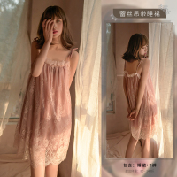 粉色(睡裙+T裤) 均码(建议体重80-140斤) 性感睡衣情趣内衣性床上免脱激情挑逗诱惑睡裙套装大码火辣服装女