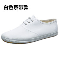 白色[系带款] 34 白网鞋帆布鞋学生体操鞋小白鞋白布鞋舞蹈鞋男女款护士鞋软底白鞋