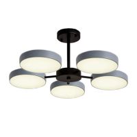 灰色罩 3头-白光 卧室灯吊灯现代简约北欧马卡龙创意个性风格家用灯饰房间主卧室灯