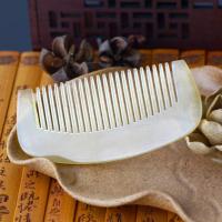 月牙梳10厘米左右[包包携带] 天然牦牛角梳子防静电防脱发护发顺发梳按摩水牛角月梳保健尖尾梳
