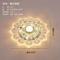 线条LED9瓦高亮暖光 暗装:开孔5-10厘米之间圆孔 led走廊灯水晶过道灯射灯筒灯玄关灯创意入户门厅灯客厅吸顶灯具