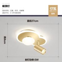 金色 27CM 白光 17W 走廊过道灯简约现代家用门厅玄关射灯吸顶灯创意个性房间卧室灯具