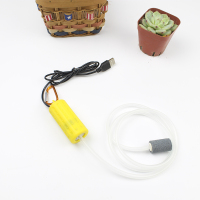 黄色 USB增氧泵小型鱼缸静音家用户外打氧机养鱼钓鱼便携水泵充氧气泵