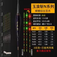 玉浪斩N01一支吃铅1.1送5粒电池 3LED灯珠(倒置安装电池不变色) 玉浪斩3LED灯珠加长大物鲢鳙纳米电子漂夜钓夜