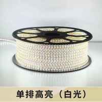 单排白光[纯铜芯] 10米-送插头 灯带led客厅吊顶卧室七彩灯条三色变光双排高亮户外防水220v灯条
