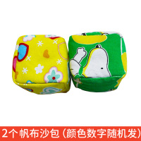 帆布沙包(2个装)60克颜色随机 儿童豆子丢沙包游戏专用豆袋投掷数字幼儿园户外玩具体育器材感统