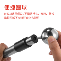 2米2节(1.1-2米伸缩)送卡扣 伸缩旗杆户外2米广告幼儿园手持旗杆3米不锈钢6收缩4米升缩旗帜杆