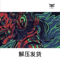 35款潮流手绘街头涂鸦摇滚朋克风骷髅怪兽T恤印花矢量插画AI素材