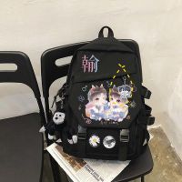 伪装黑尼龙01(猩猩+亚克力+2徽章 伪装学渣背包贺朝谢俞周边书包男女学生休闲旅行包电脑包书包双肩