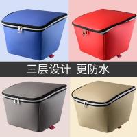 豪华款-中号[颜色随机特惠 电动车车框内胆前车篮防水罩挂物包内篓电瓶自行车筐菜篮内衬车包