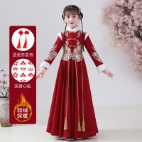 8621款酒红色加绒 关注店铺送流苏 110 儿童礼服秋冬中大童蓬蓬纱花童婚纱钢琴演出服生日小主持人晚礼服