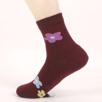 网花红 足跟防裂1双装 1/3/5 防裂袜女脚后跟干裂女款防裂袜子防足裂中筒棉袜女秋冬加厚