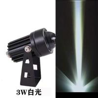 白光 3瓦 led一束光聚光射灯户外防水超亮光束灯强光远程罗马柱外墙投射灯