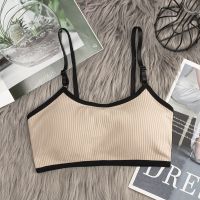 杏色 大码(110-140)无排扣 高中初中内衣小胸聚拢裹内衣女学生韩版抹胸胸女吊带背心防走光女