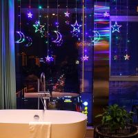 星月彩色(高低不一)插电款 led北极星星灯闪灯彩灯串灯少女心房间浪漫装饰圣诞春节日婚庆灯