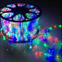 圆二线彩色自动变色 10米+控制器插头 彩灯串灯五颜六色闪光满天星星灯过年装饰灯带条七彩圆管户外防水