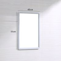 白色 5040镜子 浴室高清镜子百搭免打孔镜子置物架卫生间壁挂洗漱梳妆镜子大小
