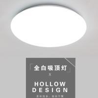 全白款 直径21cm24瓦白光 圆形LED吸顶灯现代简约走廊过道灯卧室阳台工程全白灯厨卫灯具