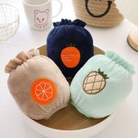 3对装 橘子草莓菠萝 3对装0-4岁儿童袖套婴童可爱宝宝婴幼儿秋冬防污耐脏毛绒袖筒袖头