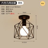 六方几何黑色 暖光 水晶过道灯创意阳台走廊灯简约现代北欧轻奢星星玄关入户飘窗灯具