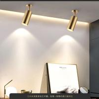 单头3w:55*120 3000k暖光 LED北欧吊灯店铺服装店过道家装明装射灯免开孔聚光灯吸顶天花灯