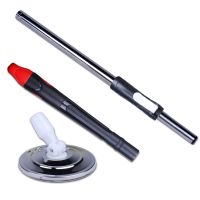 黑色拖把杆一套[共2个拖把头] 通用旋转拖把杆拖把桶自动手压式拖布杆托把拖布桶替换拖把头甩干