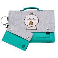 长草君套装+鼠标垫 12寸 联想戴尔华硕笔记本电脑包手提男女15.6寸14寸学生防震平板保护套