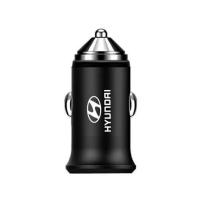 塑料普通[车充] 北京现代车载充电器快充瑞纳悦动ix35朗动名图ix25途胜点烟器USB