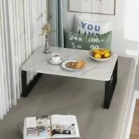 黑架+白理石 50*40*30 飘窗小桌子茶几卧室坐地日式榻榻米阳台轻奢床上书桌矮桌家用炕桌