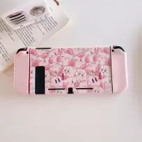 switch保护套 卡通任天堂游戏机满屏星之卡比Switch Tpu彩绘保护套软壳oled
