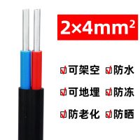 国标铝护套2x4平方(双层皮) 足10米 国标铝芯铝线电线家用两芯4/6/10/16/25平方护套防老化户外电缆