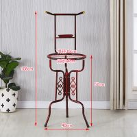 736-简易款-红冰花 老式多功能洗脸洗手架子带镜子落地家用农村简约出租屋面盆脸盆