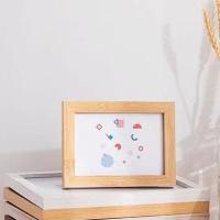 原木色儿童款小号[不送颜料拓纸] diy情侣手印相框生日礼物女生送男朋友闺蜜创意手脚印纪念有意义