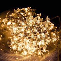 樱花灯-暖白 6米40灯电池款(送电池) LED星星灯小彩灯闪灯串灯满天星圣诞生日房间卧室氛围布置装饰品