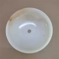 啡色玉石直径15cm高4.5cm 灯具配件大全灯罩仿玉石底碗玻璃底盆磨砂半圆吊灯下面托盆外壳罩