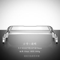 单层小号透明 透明亚克力电脑显示器屏增高架垫托架桌面键盘收纳置物架简约底座
