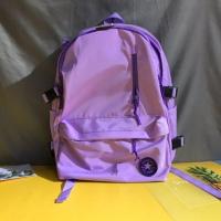 普通版香芋紫 潮牌双肩包男女四五六年级初中高中学生书包大容量帆布电脑包背包