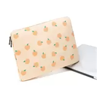 粉色桃子 12寸 时尚印花笔记本内胆包手拿包电脑保护套加绒防水内胆包