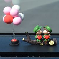 情侣3+粉白气球 树枝 汽车香水摆件情侣车内饰品创意高档小车车载装饰用品大全女神车品