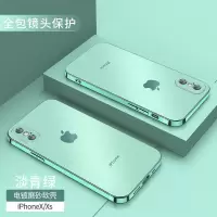 苹果X/XS[通用] 磨砂电镀壳[防指纹-暗夜绿] 苹果x手机壳iPhonexsmax超薄磨砂软硅胶防摔XR夏季散热裸机