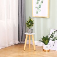 颜色随机20宽没腿 实木花架阳台置物架客厅落地多层花架子北欧风室内绿萝吊兰花盆架